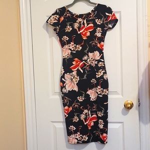 Floral tight fitting dress